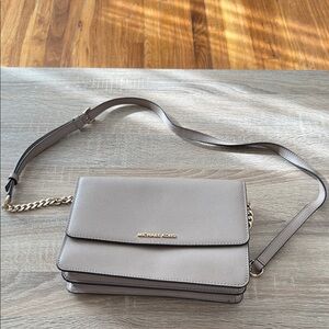 Michael Kors Taupe Crossbody Bag